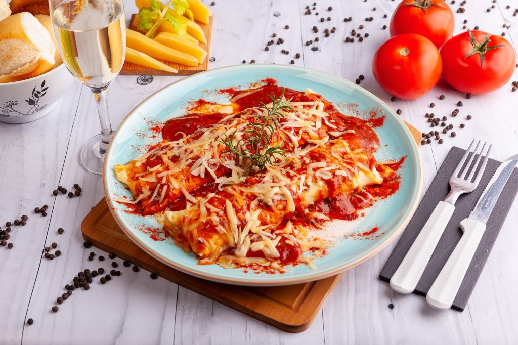 Foto de menú plato de canelones