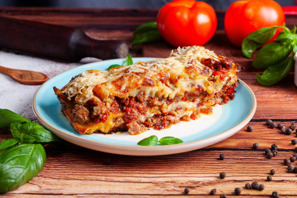 Foto de comida, lazagña. 